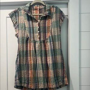Multicolor Plaid Women's Top
